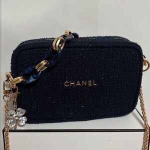 NIB Tweed Chanel Makeup pouch